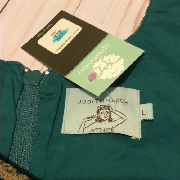 Judith March Mocha Crochet Shift Dress size large - Picture 7 of 8